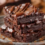 Variety of chocolate brownies with different toppings and textures.