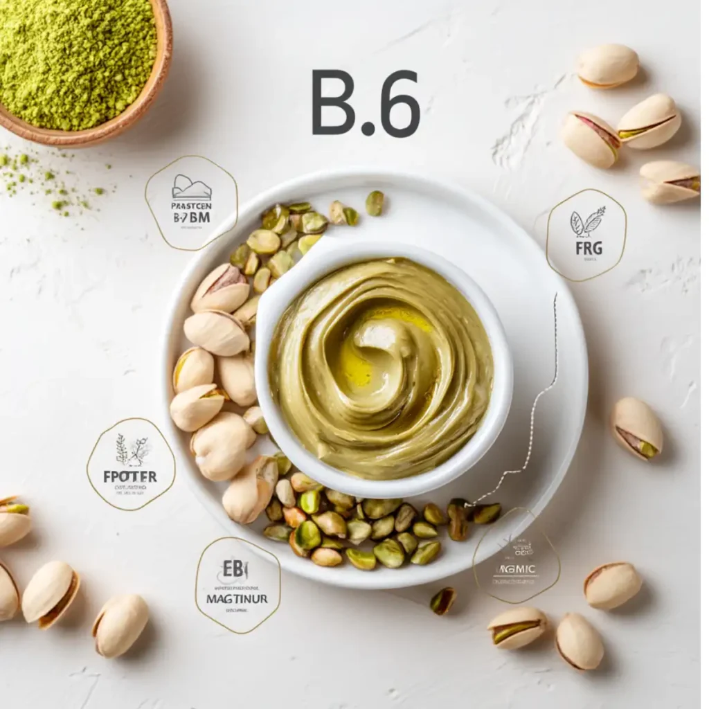Nutritional values of pistachio butter with protein and minerals